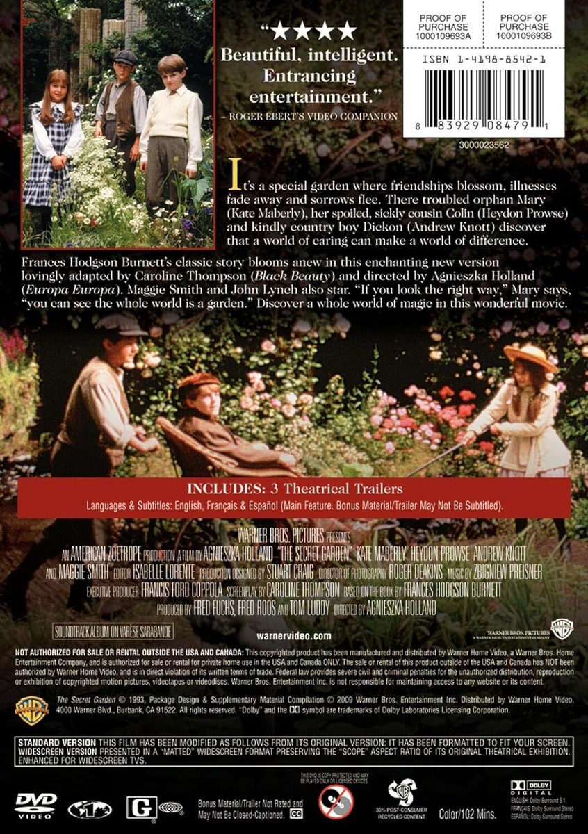 The Secret Garden (DVD, 1993) for sale online | eBay