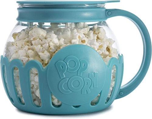 Patented Micro-Pop Microwave Popcorn Popper with Temperature Safe Glass, 3-In-1 