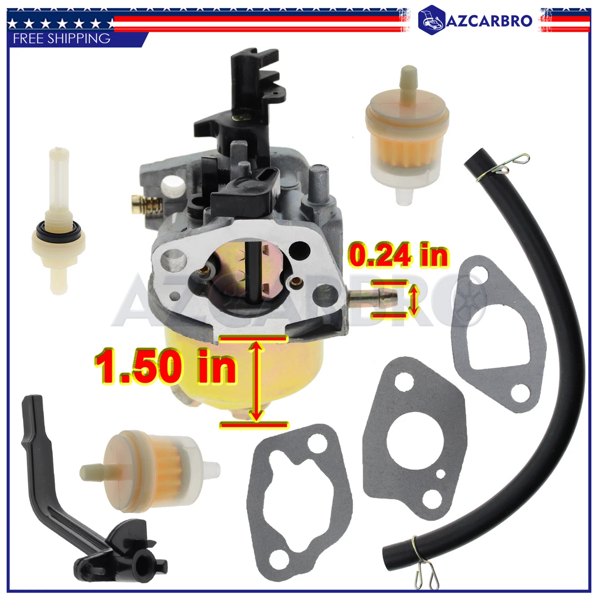 New carburetor H126-2 163cc For Honda GX340 GX390 13hp 16100-ZF6