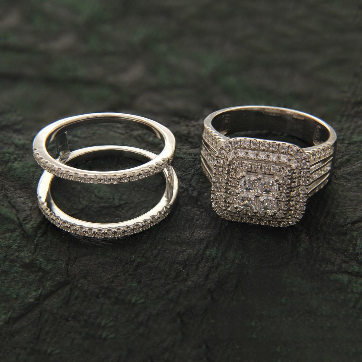 Elli DIAMONDS Halsketting Dames Cirkel Geo Trio met Diamant (0.045 ct