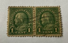 USA Benjamin Franklin 1 cent rare green stamp state postage stamp