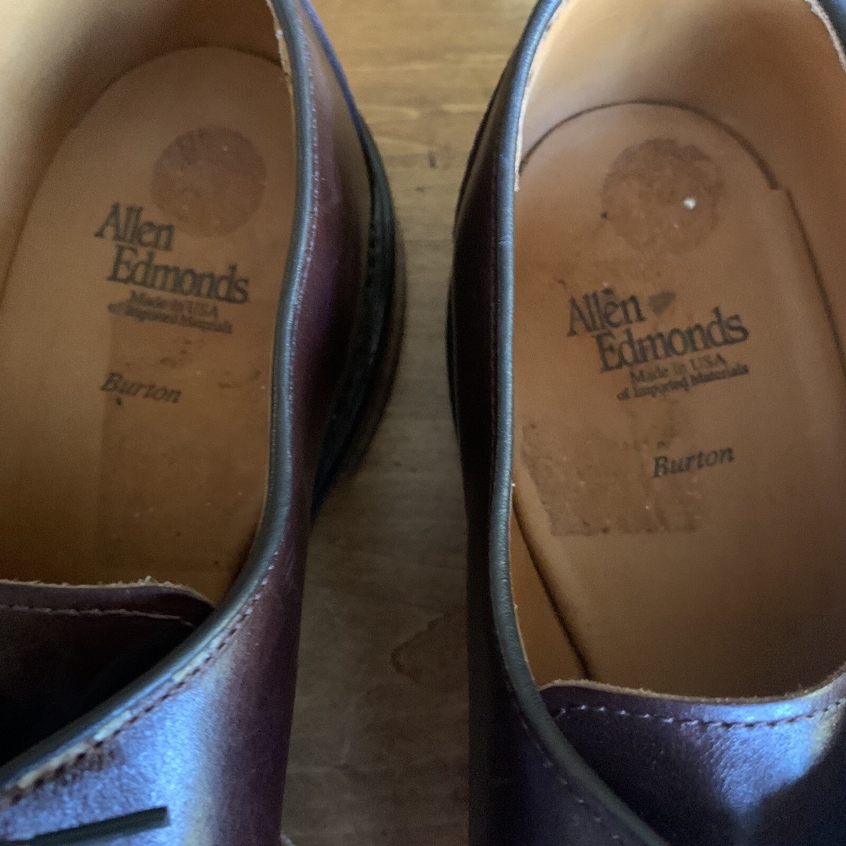 Allen Edmonds Brown Burton Apron Toe Oxford USA Mens 14 A | eBay