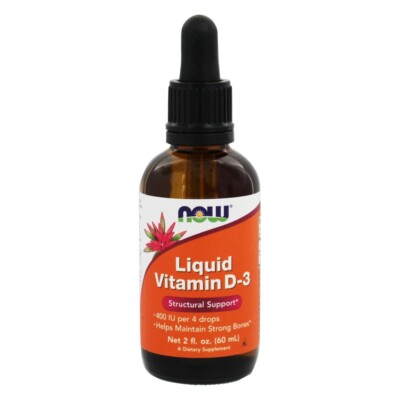 NOW Foods Liquid Vitamin D3 400 IU, 2 Ounces