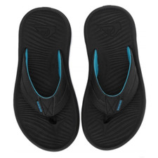 Nwt QUIKSILVER Boys 11 Black Brown Oasis Youth Slide-On Sandal