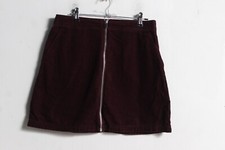 New Look Womens Corduroy Cord Mini Skirt -Maroon - Size 10 C5 