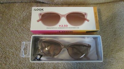 Look Eyewear Premium Bifocal Sunreader- Sun Worshiper +2.50 Tan Crystal   (RG 8)