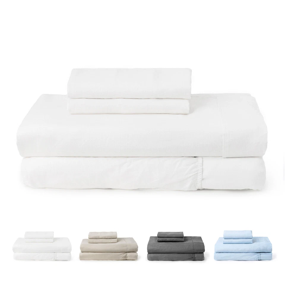 Conjunto de Lençóis Mellanni 100% Linho - Luxo Macio e Leve - Imagem 2 de 4