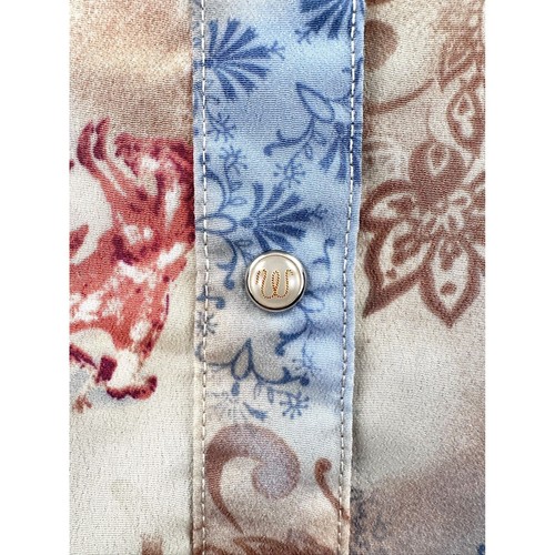 Wrangler Floral Print Pearl Snap Button Western Shirt Women's Large - Picture 5 of 15