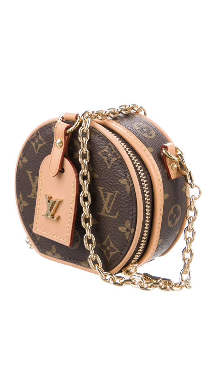 Louis Vuitton Mini Boite Chapeau Bag Monogram Canvas Brown Necklace image 2