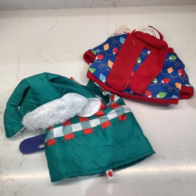 BUILD A BEAR WORKSHOP WUNDERSCHÖNES SET MIT 2 JUNGEN RENTIEREN/HUND OUTFITS BRANDNEU MIT ETIKETT