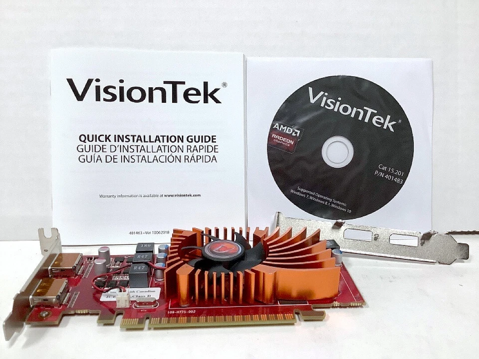 Visiontek 401764 Radeon 7750 SFF 2X DisplayPort VGA Video Graphics Card - Image 4 of 4