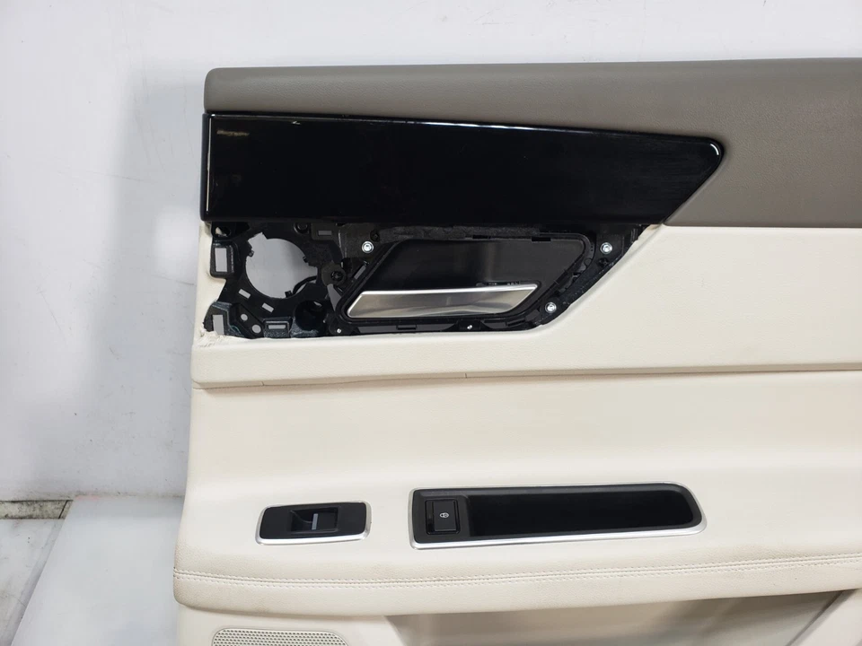 ✅ 16-20 OEM Jaguar XF 25t passageiro traseiro direito interior painel porta acabamento ostra - Imagem 2 de 4