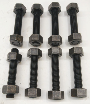 THREADED ROD 5/8-11 X 3-3/4 GR A193 B7 W/2 5/8-11 A194 GR 2H NUT   LOT OF 8