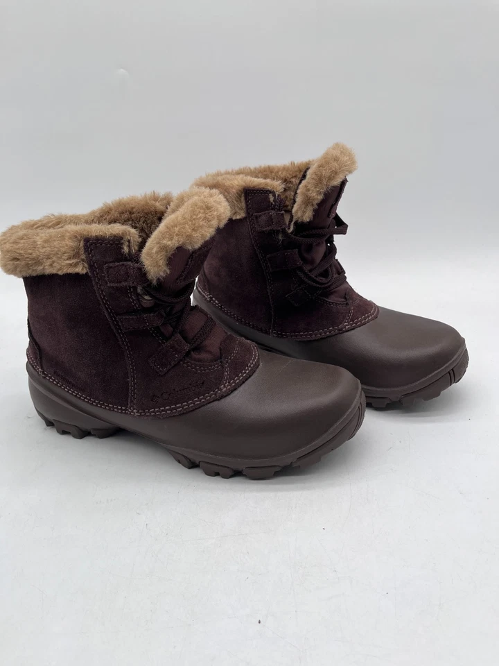 Columbia Sierra Summette Botas Cortas de Invierno Piel Sintética Marrón Para Mujer Talla 8.5 Foto 3 de 4