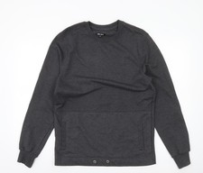 Gio-Goi Mens Grey Small Crew Neck Pullover Sweatshirt