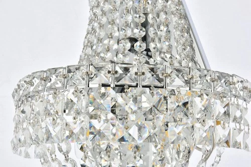 Elegant Lighting Tranquil 12" 3 Light Royal Crystal Wall Sconce - Picture 5 of 6