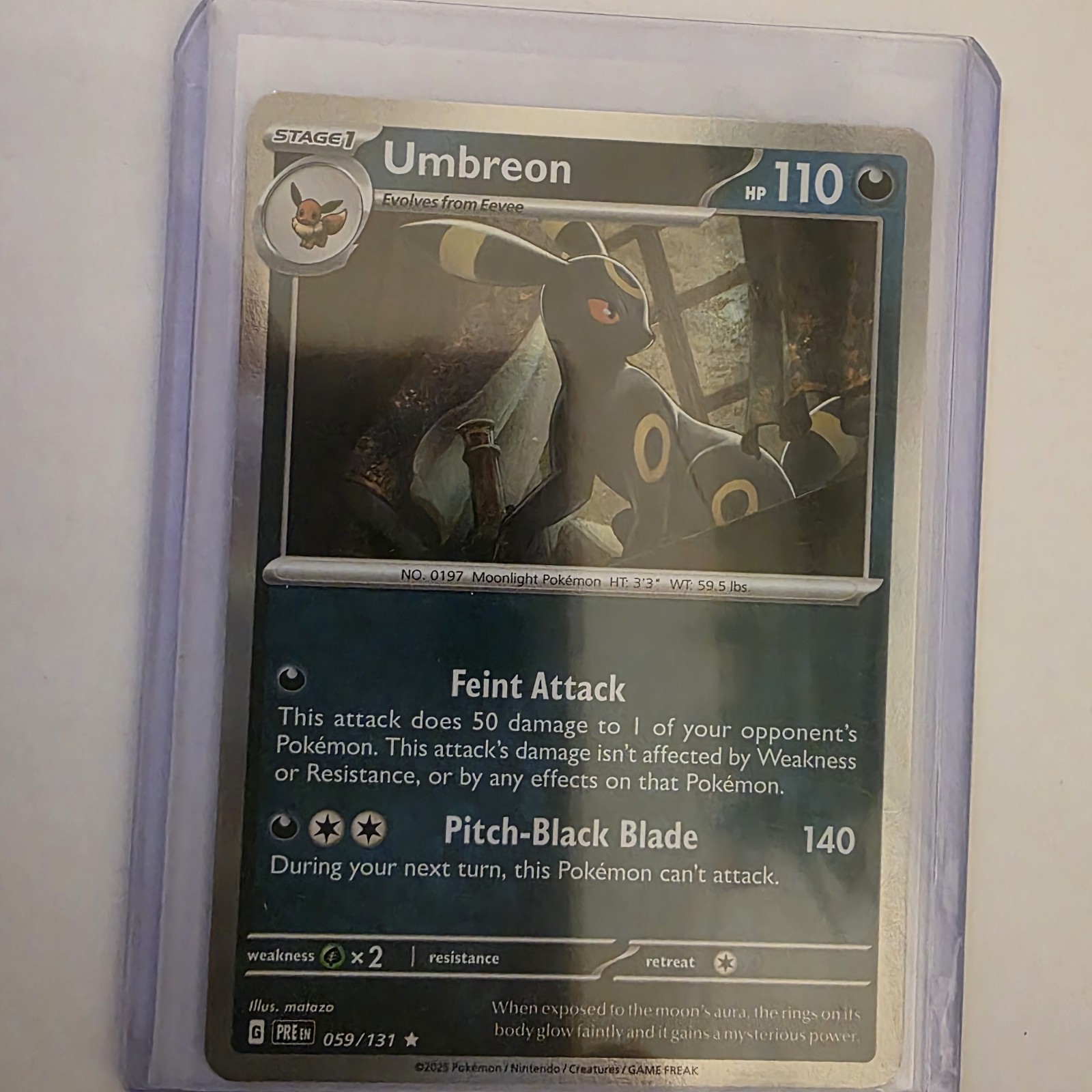 Umbreon 059/131 Sv: Prismatic Evolutions Holo NM