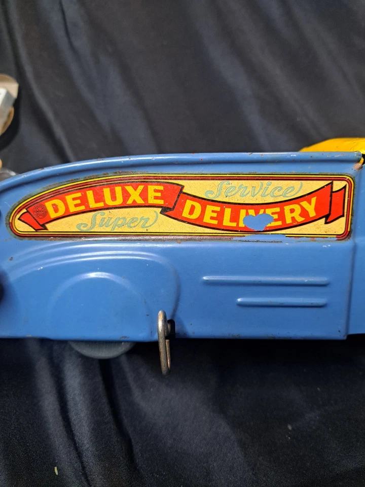 Vintage Marx Wyandotte Streamined Windup Deluxe Entrega Carro de Brinquedo de Aço Prensado - Imagem 2 de 4