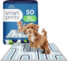 26x30" Unlimited Smart Prints XL Puppy Pads - Odor Controlling Dog Pee Pads 50Ct