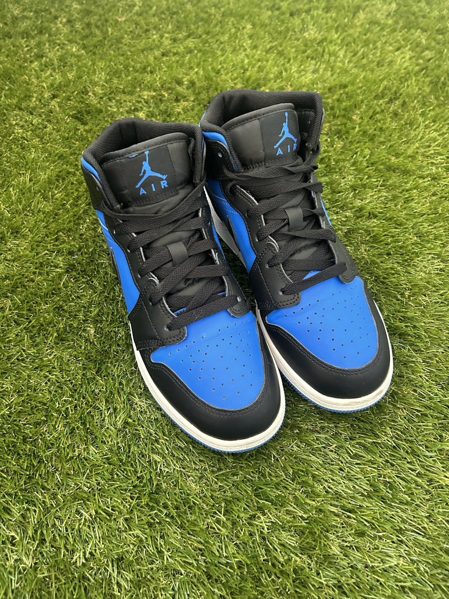 Jordan Air Jordan 1 Mid Black Blue White Sneaker Athletic DQ8423