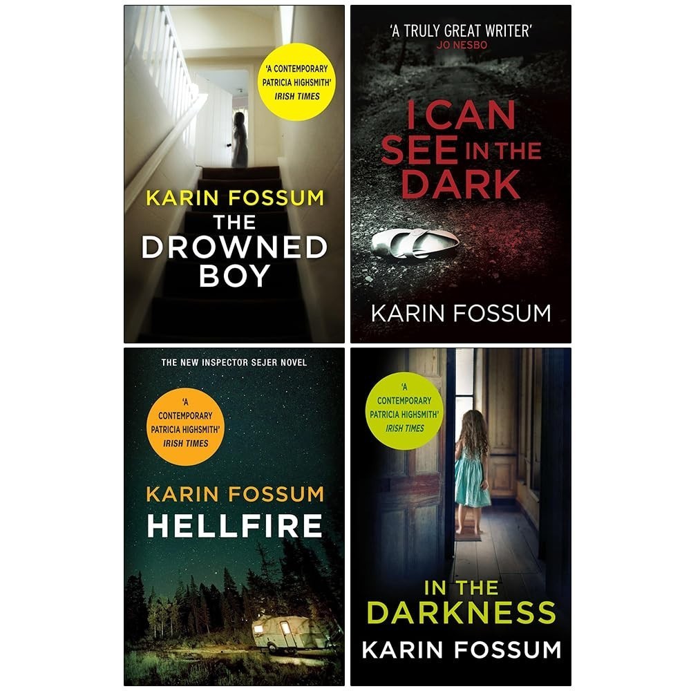 Karin Fossum Collection 4 Books Set The Drowned Boy, I Can See in the Dark, Hell