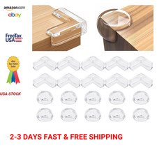 20 Pack Baby Corner Protectors Silicone Clear for Furniture Safety Guards Child