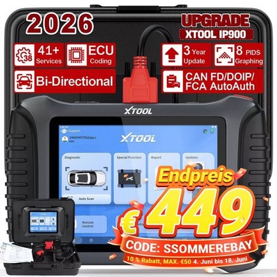 XTOOL IP900 Profi KFZ Diagnosegerät OBD2 Scanner Fehler Auslesegerät ECU Coding