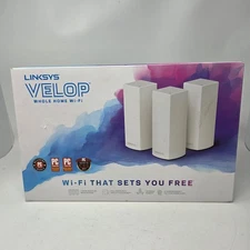 Linksys Velop WHW03 Tri-Band Whole Home Wi-Fi System AC2200 Pack of 3