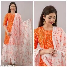 Indian Readymad Rayon Kurta With Skirt Set for Women's Party Festive Outfit Gift