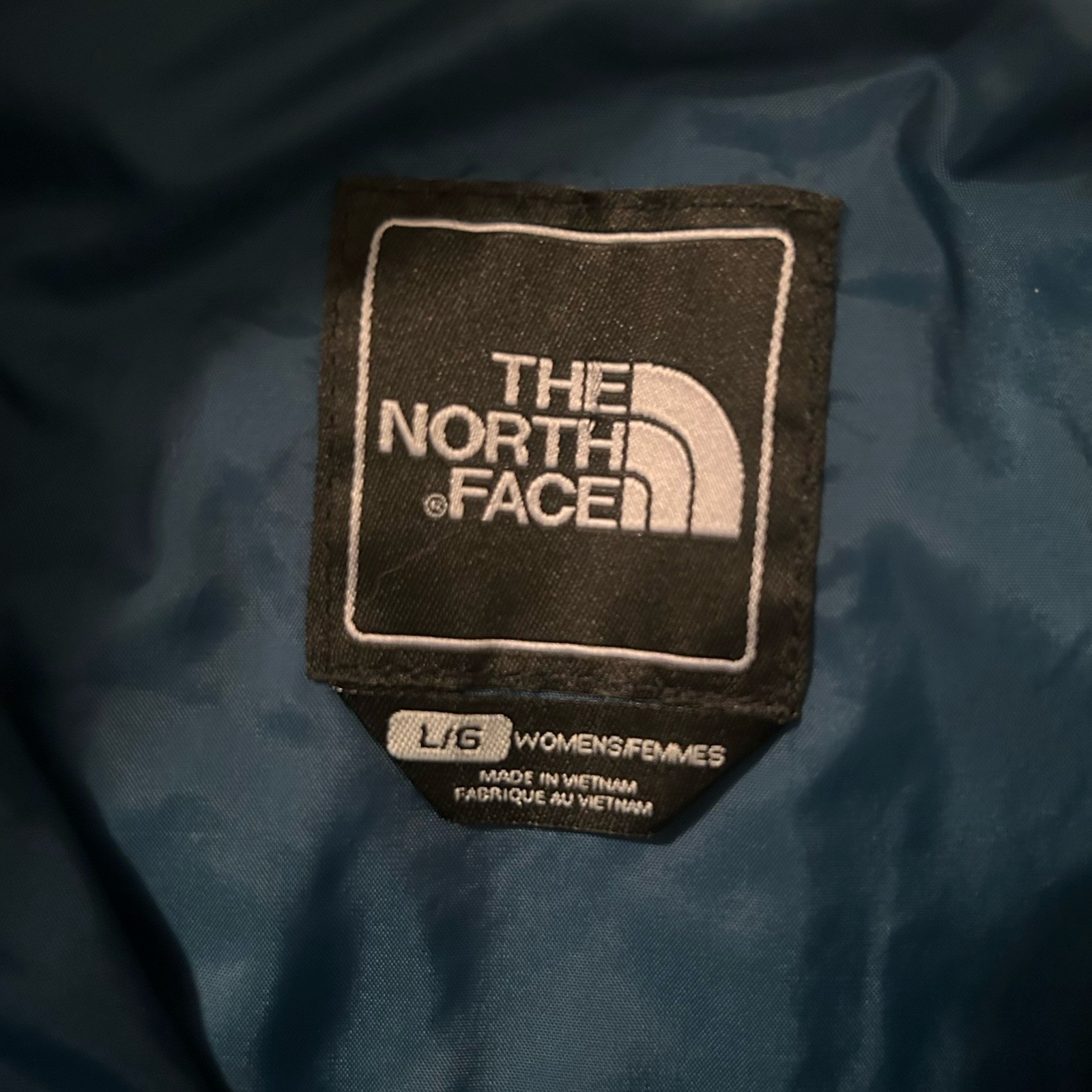 The North Face Blue Hyvent Tech Full Zip Jacket Hooded Womens Large Waterproof thumbnail 12