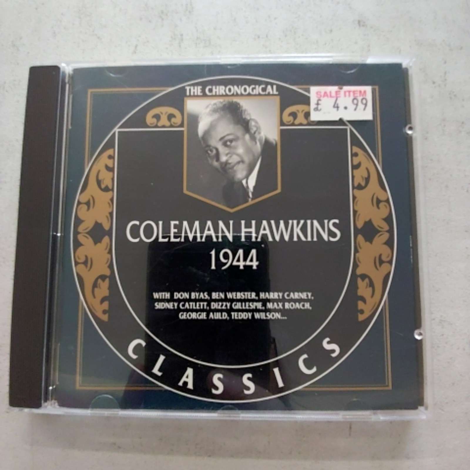 Coleman Hawkins 1944 Classics CD Jazz Saxophone Music Album