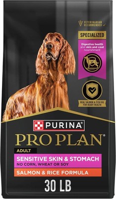 Purina Pro Plan Sensitive Skin, Stomach Salmon and Rice Formula Dog Food, 30 lbs