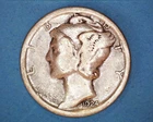 1924-S MERCURY DIME  VG+  **1203-5
