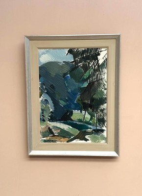 Schwedisch, Wald von Gustav-Adolf Johansson - Vintage - 62 × 48 cm (24,4'' × 18,9'')