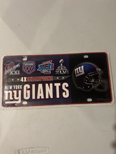 New York Giants4x Champions License Plate