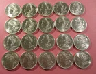 1921 MORGAN SILVER DOLLARS. FULL ROLL OF 20. UNCIRCULATED. HIGH GRADES.