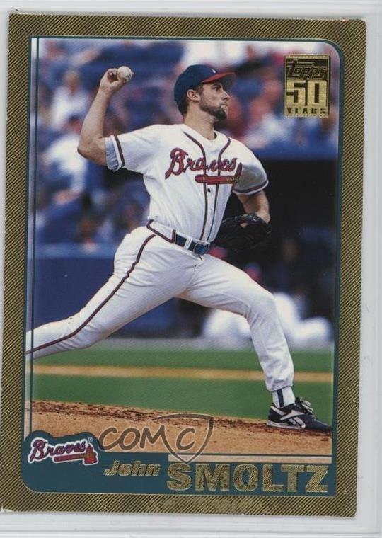 2001 Topps Gold 1855/2001 John Smoltz #643 HOF 4g8