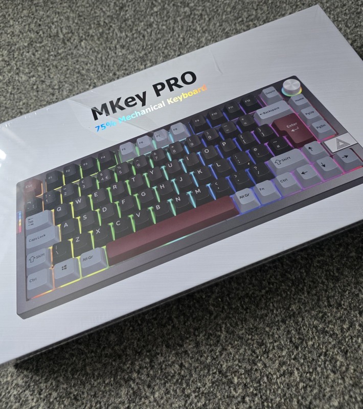 Montech MKey Pro 75 Mechanical Keyboard Darkness, TKL, Gateron Yellow Switches