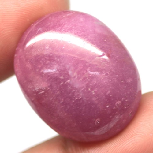 75.95 CT. Heated Pink Ruby Madagascar Oval Cabochon 23 x 28 mm. - Picture 2 of 4