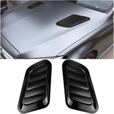 2PCS Universal Hood Air Vents for Car Hood Scoop, Bonnet Vent Hood Air Black 