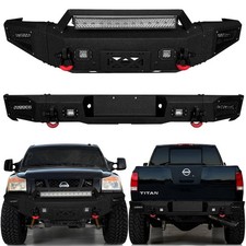Vijay For 2004-2015 Titan New Front Or Rear Bumper With Winch Plate Led Lights