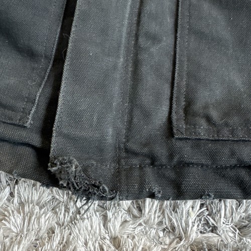 Vintage Carhartt J02 BLK Sz 44 Arctic Quilted Black Corduroy Collar Jacket Black - Picture 3 of 16