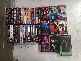 LOT OF 36 VHS HORROR MOVIE Rob Zombie Halloween Fright Night Shining Scream Rare