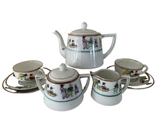 Antique Nippon Hand Painted Porcelain Children's Tea Set Excellent condition