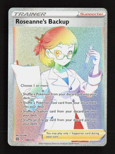 Roseanne's Backup 180/172 Rainbow Rare Brilliant Stars Pokemon Near Mint