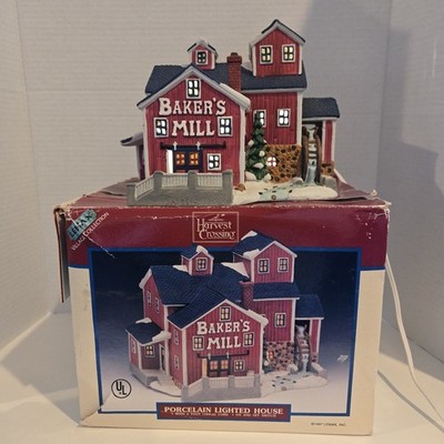 Lemax 1997 Baker's Mill Harvest Crossing 75240 Water Wheel Rare W Orig. Box