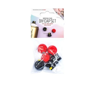 Montana Cans Flatjet Cap Wide, Red/Black Spray Paint 1 Count (Pack of 1)