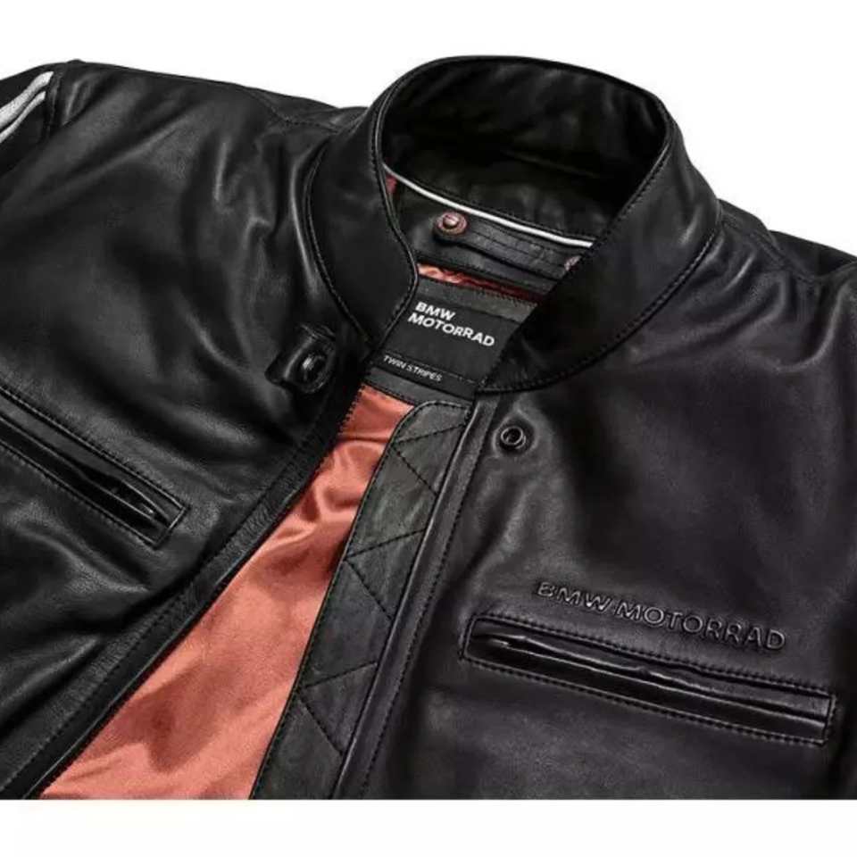 Men BMW Motorrad Heritage Twin Stripes Leather Motorcycle Jacket | eBay
