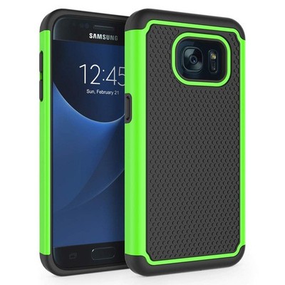 SYONER Galaxy S7 Case, [Shockproof] Defender Protective Phone Case Green 