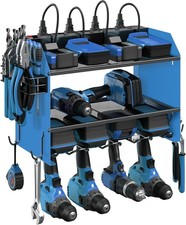 Modular Power Tool Organizer Wall Mount W/ Charging Station. Garage Drill